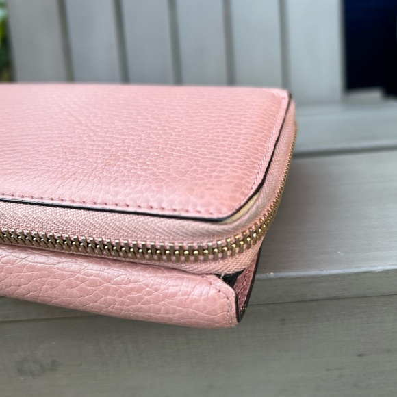 Gucci‎ Pink Leather Long Continental Wallet - Picture 8 of 16
